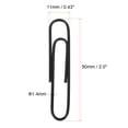 thumbnail image 2 of Unique Bargains Paper Clips 2 Inch Vinyl Coated with Box for Office Home Black Count 100, 2 of 6