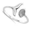 thumbnail image 4 of Mermaid Tail Seashell Wholesale Ring .925 Sterling Silver Band Jewelry Female Male Unisex Size 7, 4 of 4