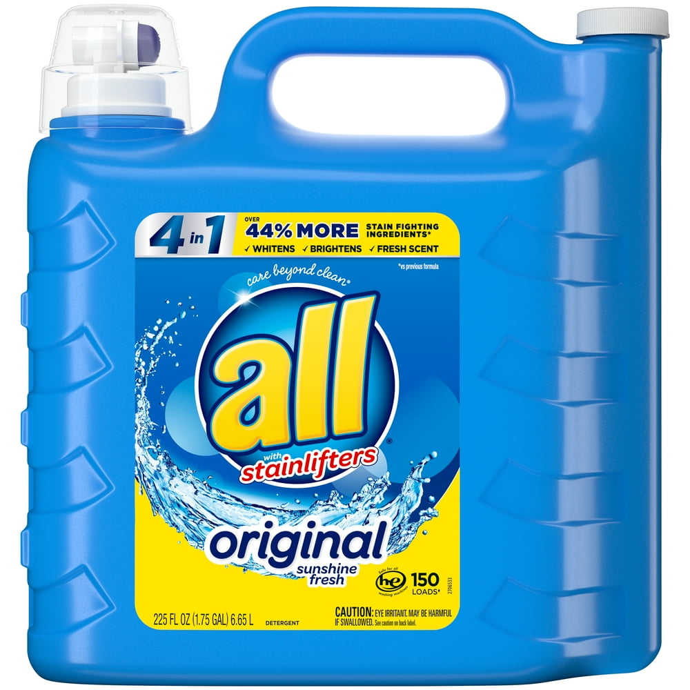 all Liquid Laundry Detergent, Original, 225 Ounce, 150 Loads Walmart