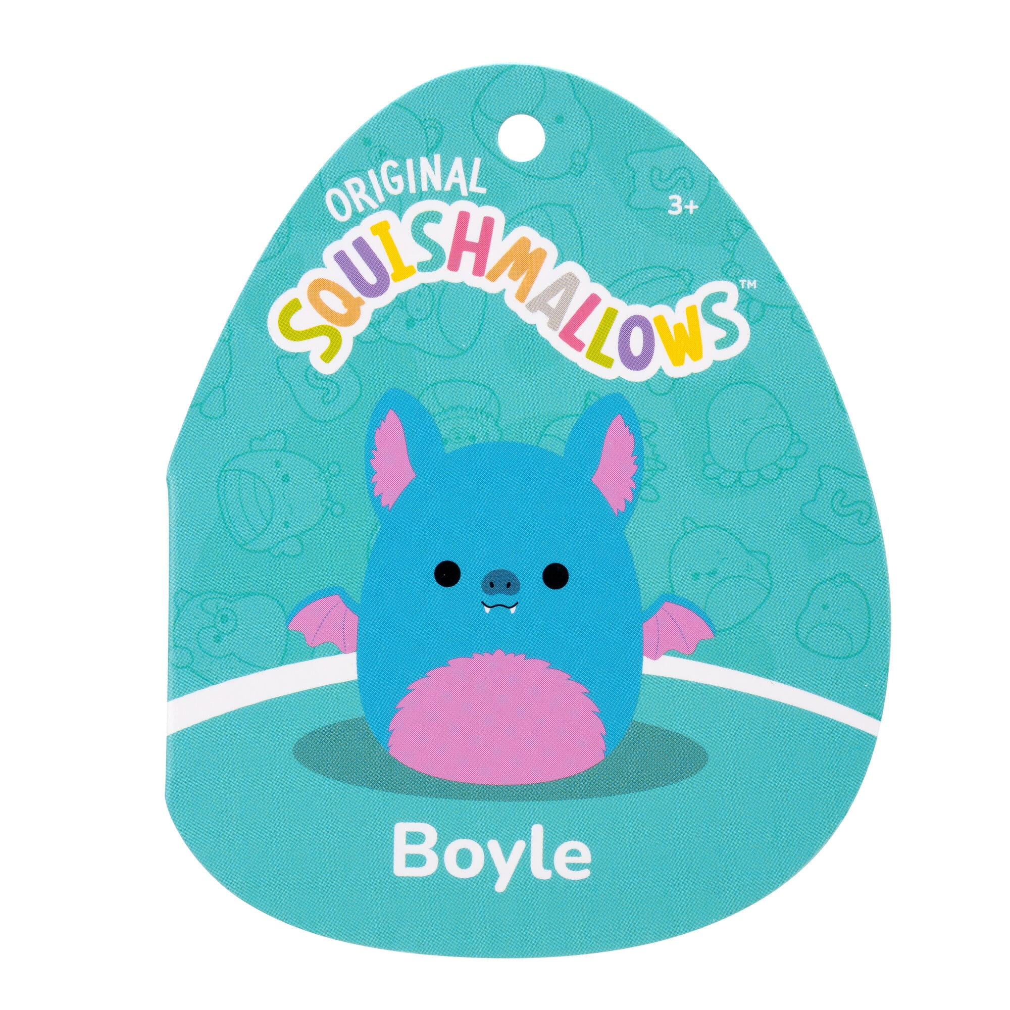 Squishmallows 7.5" Plush - Boyle the Blue Fruit Bat with Pink Belly