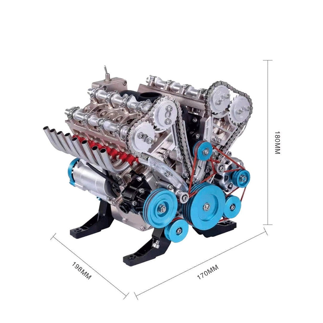 ENGINEKIT Teching 1:3 Metal V8 Car Engine Model Kit Mechanical DIY Assembly Recearch Educational Toy Adults Kids