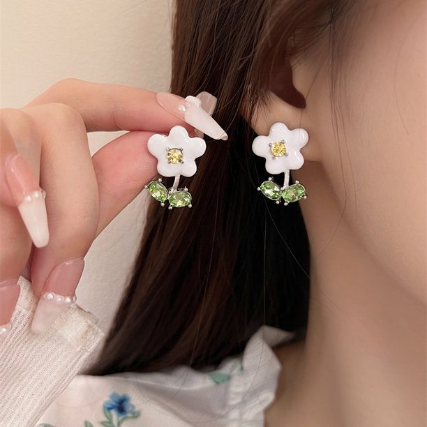 Pendientes De Plata S925 Chapados En Para Dulces Mujeres Niñas Accesorio