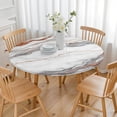 thumbnail image 3 of White Marble Copper Line Pattern Round Fitted Tablecloth with Elastic Edge,Dining Table Cover Waterproof,Outdoor Round Tablecloth for Camping,Dining,Indoor and Outdoor, 3 of 7