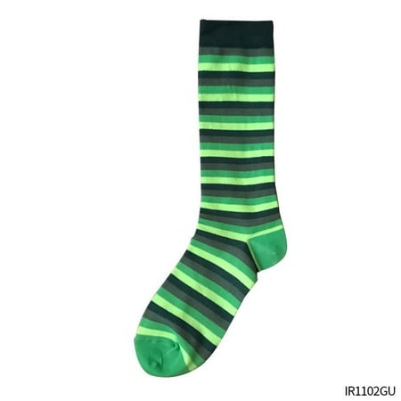 

DNDKILG Causal Warm Socks for Women Compression Winter Soft Green Striped Crew Socks A One Size