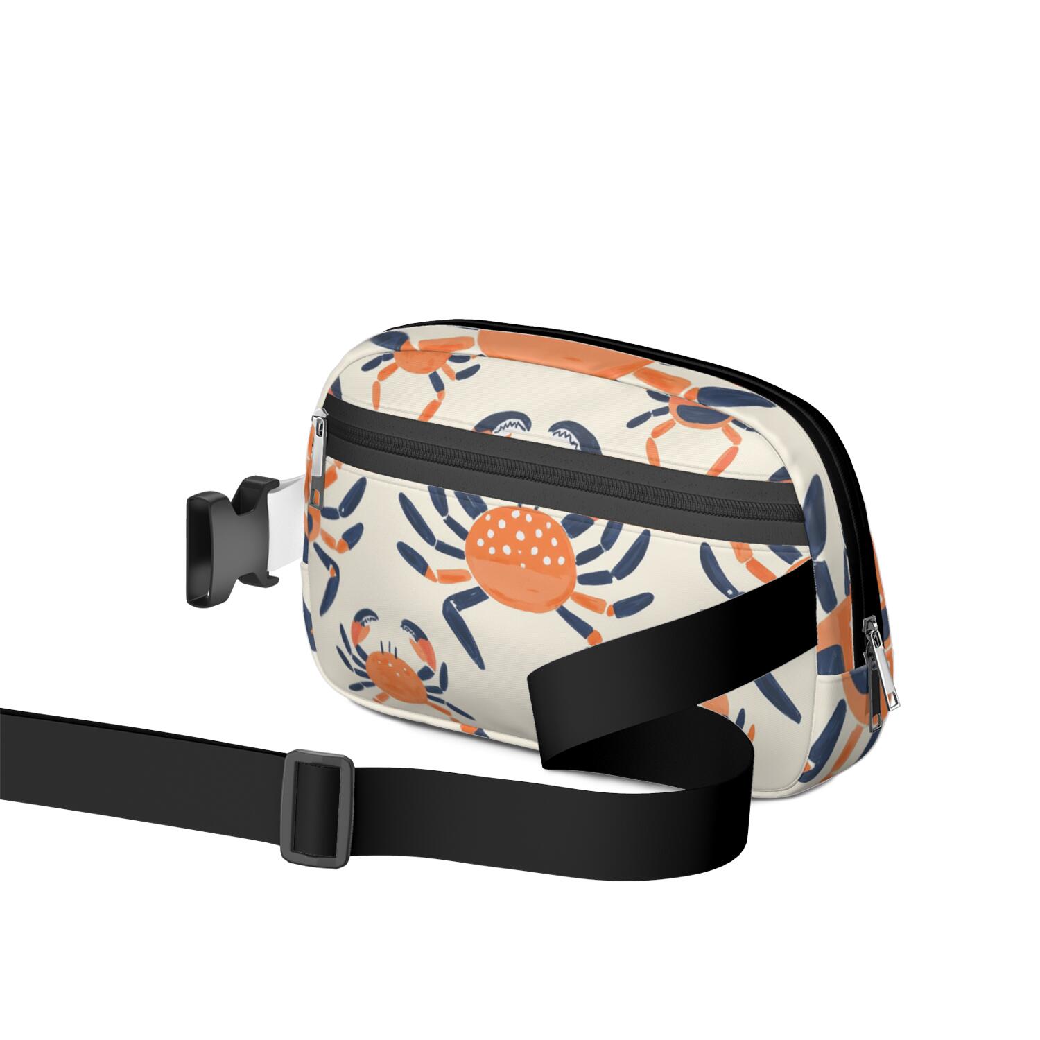 Belt Bag Fashion Waist Packs Bag with Adjustable Strap Marine Adorable Crab HandsFree Running Belt for Jogging for Travel Daily Leisure