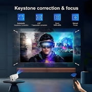 Foluu Mini 4K 16:9 Supported 3D Multimedia Projector with WiFi 5G & Bluetooth, White