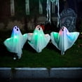 thumbnail image 6 of KMMYS 3Pcs Halloween Props Glow-in-the-Dark Ghost Decorative Garden Lights, Outdoor Halloween Decorations, Unique Yard Decor, Landscape Lighting for Parties, Eerie Garden Ornaments, 6 of 8