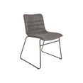 thumbnail image 2 of OSP Home Furnishings Halo 2-Pack Faux Leather Stacking Chairs with Sturdy Metal Frame, Charcoal Grey, 2 of 5