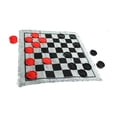 thumbnail image 1 of Esquirla Jeu de Dames Ensemble 3 en 1 Activité Intérieure et Extérieure Tic TAC Toe Gris, 1 of 8