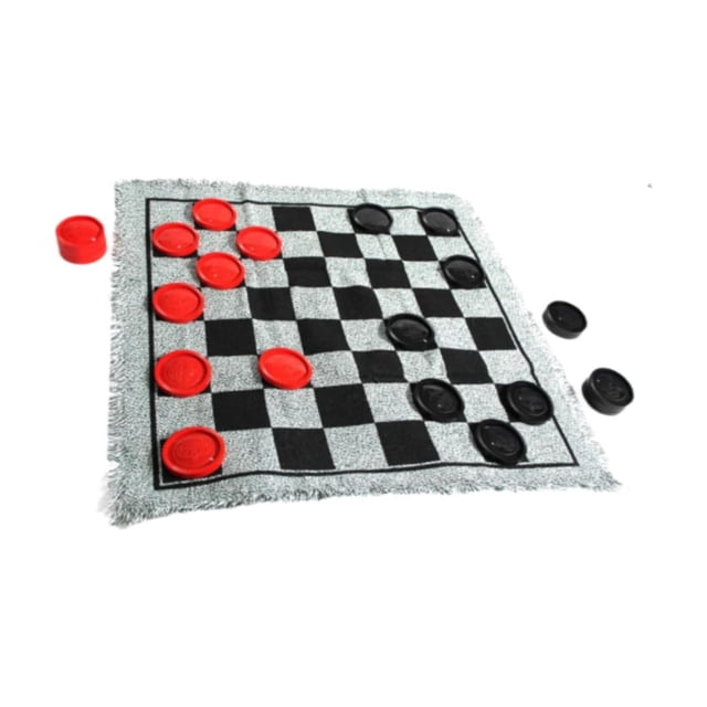 Esquirla Jeu de Dames Ensemble 3 en 1 Activité Intérieure et Extérieure Tic TAC Toe Gris