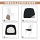 thumbnail image 3 of Fundas para asientos de comedor, fundas para sillas de cocina, funda de cojín extraíble, funda para silla elástica, fundas para sillas de comedor, juego de 4, negro JAMW Sencillez, 3 of 5