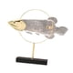 thumbnail image 4 of Estatua de Arowana Dorada, Figura de Resina de Regalo para Centros de Mesa de Sala de Estar Claro, 4 of 9