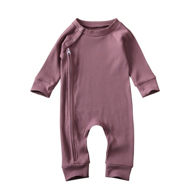 Gupgi Cache-Couche à Manches Longues pour Bébé, Combinaison Unisexe à Fermeture Éclair Latérale