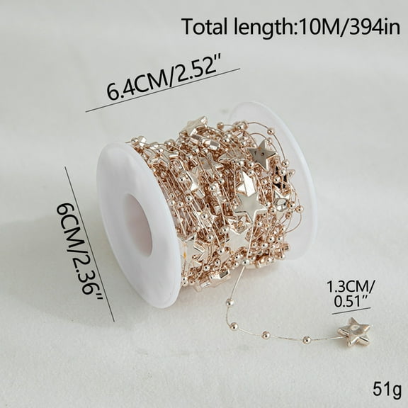 YOHAVEN Electroplated Bead Chain Christmas Tree Hanging Decorations DIY Holiday Ornaments Indoor Outdoor Party Seasonal Home Décor