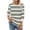 Mint Green, variant on Women's Plus Size 3/4 Sleeve Tops Crew Neck Loose Fit Striped T Shirts Fall Basic Tunic Top Blouses Blue L