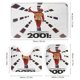 thumbnail image 3 of 2001: Una odisea del espacio-theme 4-Piece Shower Curtain Set with Rugs, Waterproof Bathroom Decor Set Includes Bath Mat, U-Shaped Rug, Toilet Lid Cover and Curtain with Hooks, 3 of 6