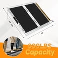 thumbnail image 2 of Pipopa 2ft Portable Folding Wheelchair Ramp,Aluminum Threshold Ramp for Home,Doorways,Stairs,800 lbs Capacity, 2 of 7