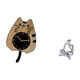 thumbnail image 5 of Adorno de reloj de gato y estatua de pensador abstracto para cocina, oficina, sala de estar, estante, regalo de inauguración de casa, decoración del h, 5 of 8