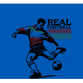 thumbnail image 2 of "Real Football" Sports Back to School Adult Royal Blue Crew Neck Short Sleeve Tee-Medium, 2 of 4