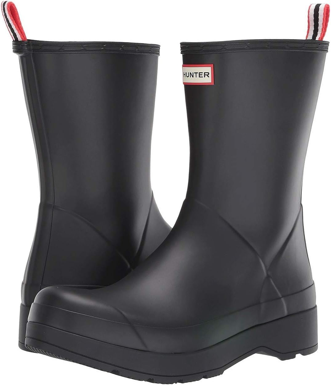 HUNTER M PLAY MID BOOT MEN RAIN BOOTS - Black / Red Multi / 13