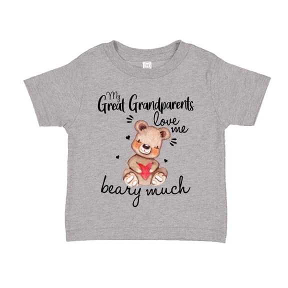 My Great Grandparents Love Me Beary Much Toddler T-Shirt 2T Athletic Heather