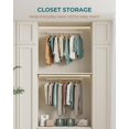 thumbnail image 7 of Wall Mounted Industrial Pipe Clothes Rack Set of 2, Heavy Duty Iron Clothing Hanging Rod for Laundry Room and Closet Storage, White, 7 of 7