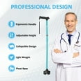 thumbnail image 3 of Rehaescort Adjustable Folding Walking Cane,Lightweight Heavy Duty Sticks Pivot Tip for Men and Women,Indigo, 3 of 8