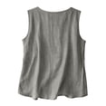 thumbnail image 6 of Womens Tank Tops Casual Sleeveless Camisole Tops Spring Lightweight Scoop Neck Tees Shirts Trendy Comfy Undershirt OIOLOYJM Light Gray L, 6 of 8