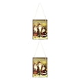 thumbnail image 2 of Injueey Letrero colgante para puerta de Navidad, colgador decorativo de para ventana, accesorios de muñeco de nieve, suministros para fiestas, Tipo 2 2Conjunto, 2 of 6