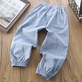 thumbnail image 3 of Eltusu Boys Cargo Pants, Relaxed Fit Casual Solid Color Elastic Waist Jogger Pants Blue Size 6-7 T, 3 of 7