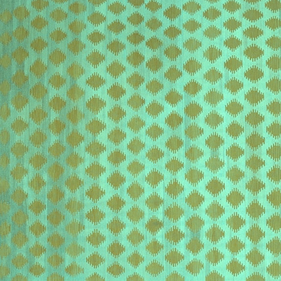 Ahgly Company Indoor Square Abstract Turquoise Blue Contemporary Area Rugs, 5' Square