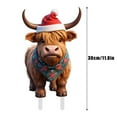 thumbnail image 3 of 1Pc Cow Christmas Yard Signs 11.8 Inch Farmhouse Christmas Yard Stakes Outdoor Decorative Large Cow Xmas Decorations Signs for Farm Garden, 3 of 5