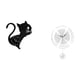 thumbnail image 5 of Reloj de pared,Reloj de pared con diseño de gato para guardería,sala de juegos y interior,Reloj de pared,Reloj de pared decorativo para baño y dormitorio.,Reloj de pared redondo silencioso y, 5 of 8