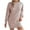 Pink, variant on Busydd Women Sweater Dress Solid Color Long Sleeve Fall Dresses Fashion Round Neck Ribbed Mini Dress Comfortable Warm Women's Casual Dresses S