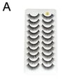thumbnail image 6 of 10 Pairs Natural Cross False Eyelashes - Thick Dense Black Long Fake Eyelashes for Women, 6 of 6