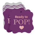 thumbnail image 3 of Inkdotpot Pack Of 100 Ready To Pop Baby Shower Paper Tags DIY Craft Bracket Shape Real Rose Gold Foil Hang Tags, 3 of 7