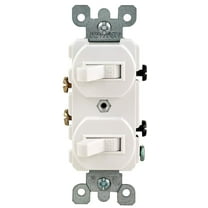 Leviton 109-05224-WSP Combo 2-Single Pole Switch, White