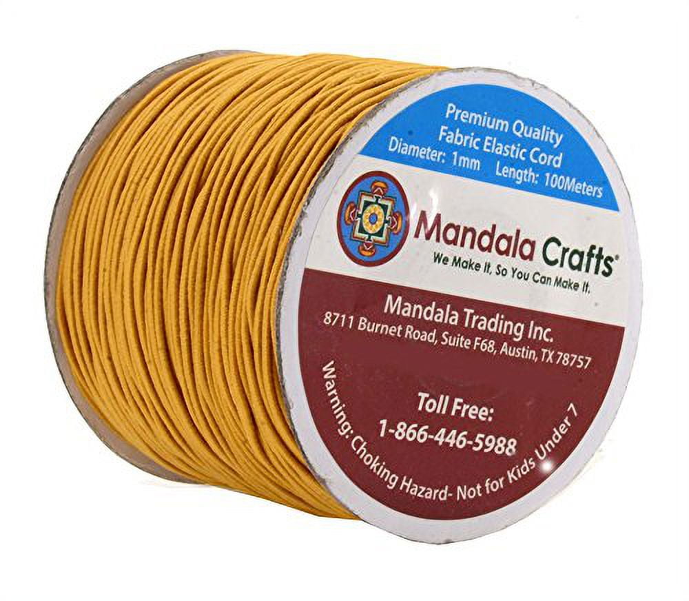 Mandala Crafts 1mm Elastic Cord Stretchy String for Bracelets, Necklac –  MudraCrafts