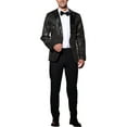 thumbnail image 2 of INSPIRE CHIC Men's Sequin Suit Jacket Sparkly Party Show Glitter Sports Coat, 2 of 6