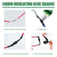 thumbnail image 2 of Cinta Eléctrica Líquida 30ML Aislante Impermeable Pasta Reparación Cables () Negra, 2 of 8