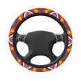 thumbnail image 6 of XMXT Vintage Ethnic Seamless Prints Steering Wheel Cover, Elastic Non-Slip Universal Fit Car Decor Accessories Protector for Auto SUV Trucks, 6 of 8