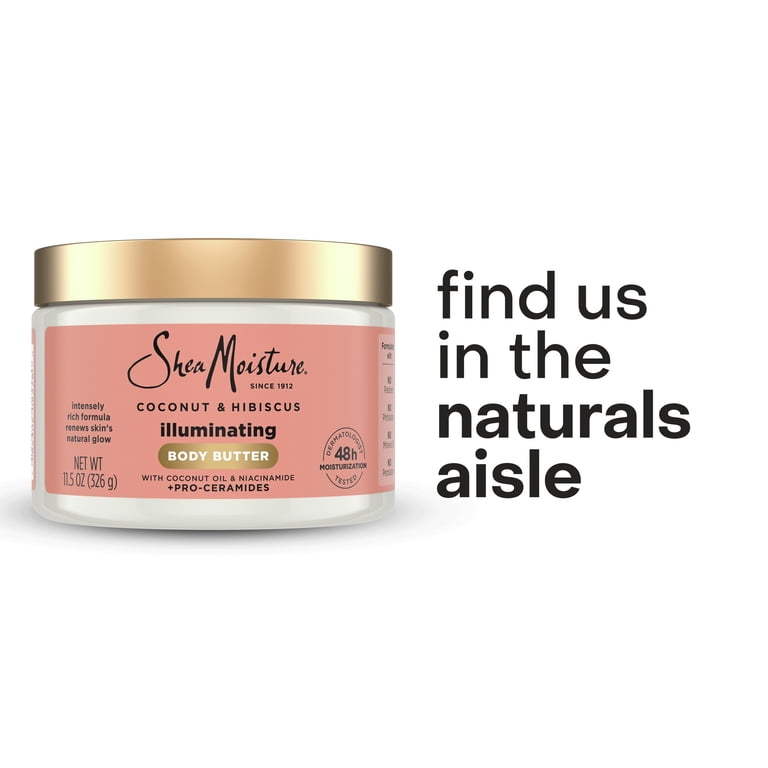 SheaMoisture Illuminating Body Butter, Coconut & Hibiscus, 11.5 oz photo 1