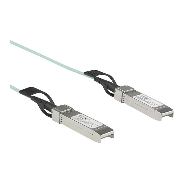 StarTech.com Dell EMC AOC-SFP-10G-5M Compatible 5m/16.4ft 10G SFP+ to SFP+ AOC Cable, 10GbE SFP+ Active Optical Fiber, 10Gbps SFP Plus/Mini GBIC/Transceiver Module Cable, Min GBIC Cable - Lifetime Warranty (AOCSFP10G5ME) - Ethernet 10GBase cable - SFP+ (P) latched to SFP+ (P) latched - 5 m - fiber optic - Active Optical Cable (AOC)