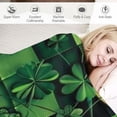 thumbnail image 3 of Shiartex Shamrocks Ribbons Charles McAuley Throw Blanket for Bed Couch Chair All Seasons Lightweight Soft Plush Blanket Gift 40x50in, 3 of 6