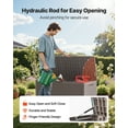 thumbnail image 4 of VEVOR Outdoor Storage Box Resin Deck Box 100 Gallon Patio Waterproof Organizer, 4 of 9
