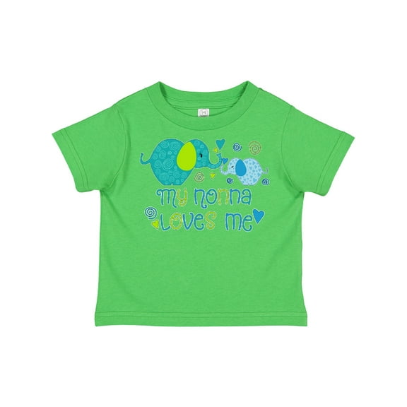 Inktastic My Nonna Loves Me- Cute Elephants Boys or Girls Toddler T-Shirt