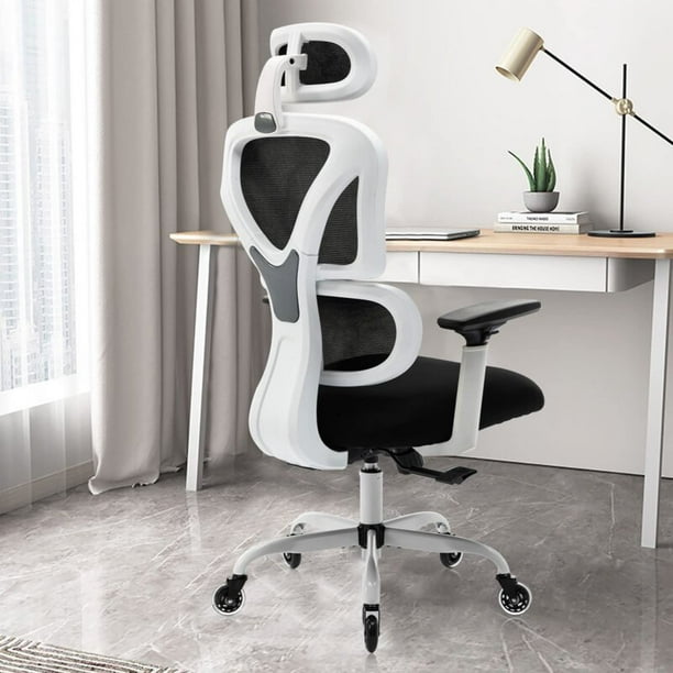 KERDOM Ergonomic Office Chair, Home Desk Chair, Comfy Breathable Mesh Task  Chair, High Back Computer Chair with Headrest and 3D Armrests, Adjustable