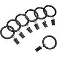 thumbnail image 1 of 7-Pack Black 1-Inch Curtain Clip Rings, 1 of 5