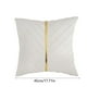 thumbnail image 2 of Lujosa funda de almohada de terciopelo 45x45cm con cuero dorado para sofá cama y sala de estar, 2 of 3