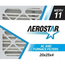 Aerostar 20x25x4 MERV  11, Pleated Air Filter, 20 x 25 x 4, Box of 6, Made in the USA